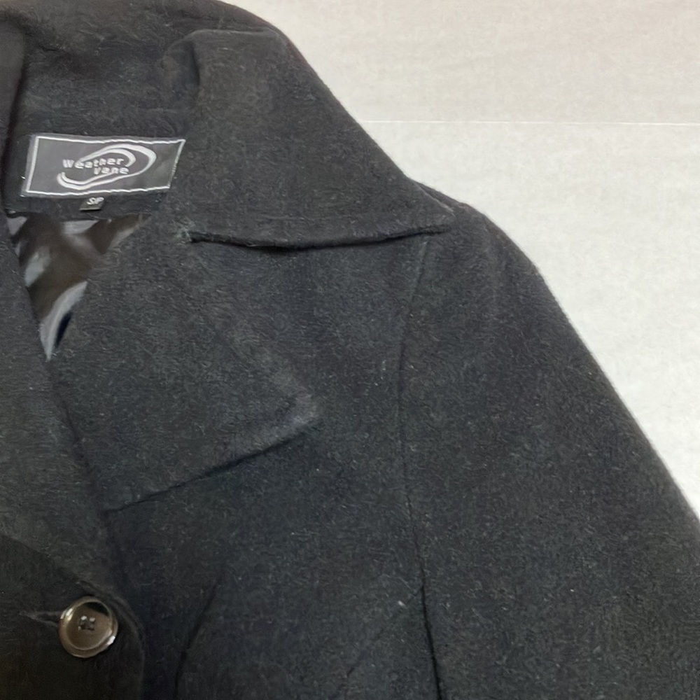 Weather Vane Black Pea Coat size small - Picture 4 of 5